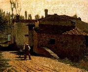 Giuseppe Abbati Abbati Lattaio di Piagentina oil painting on canvas